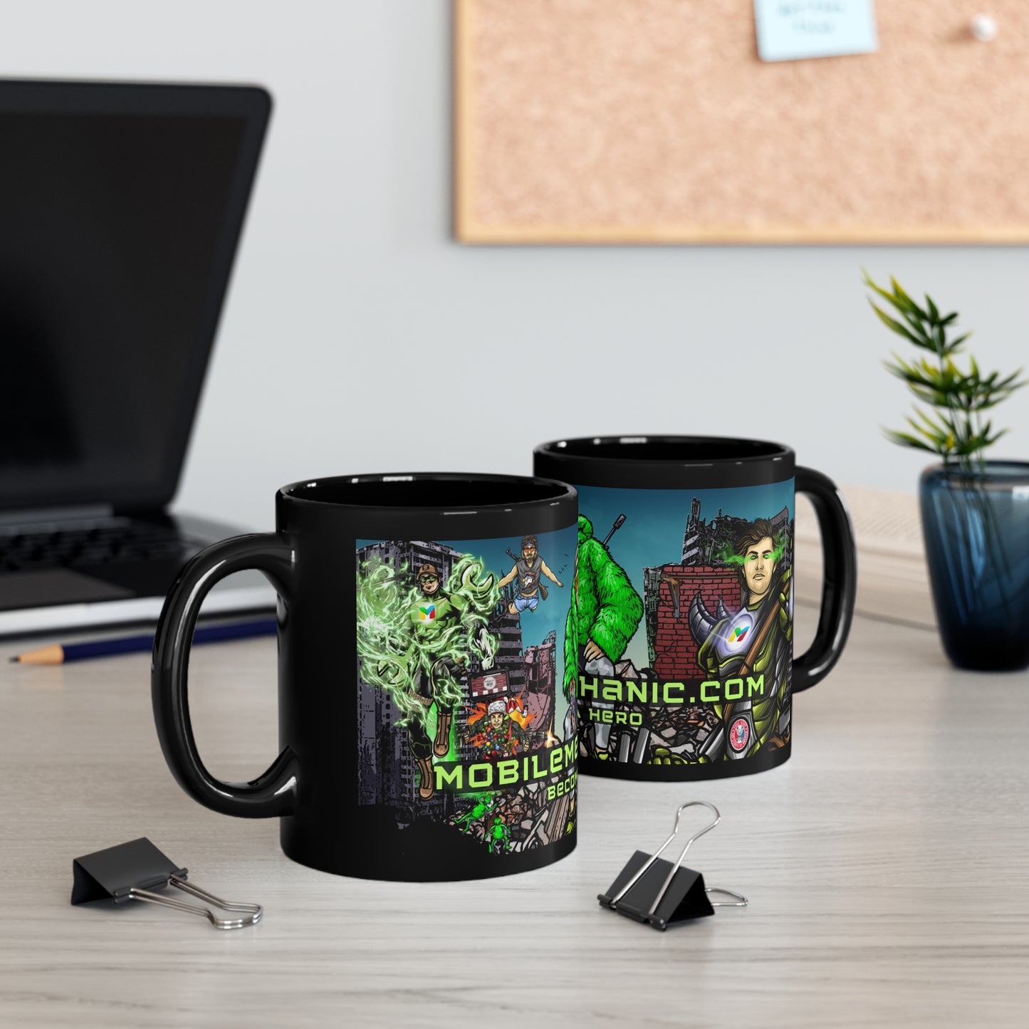 Become A Hero 11oz Black Mug