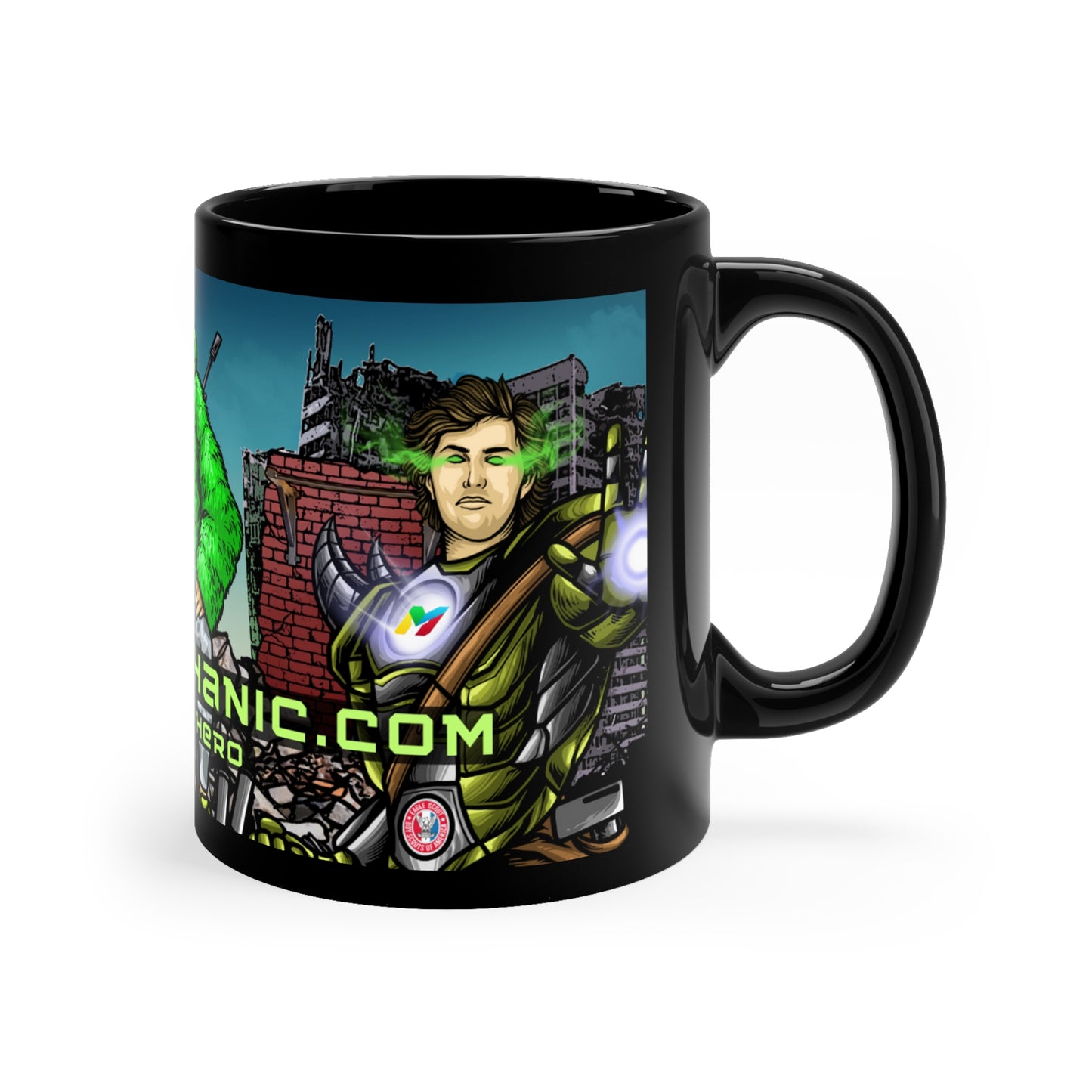 Become A Hero 11oz Black Mug