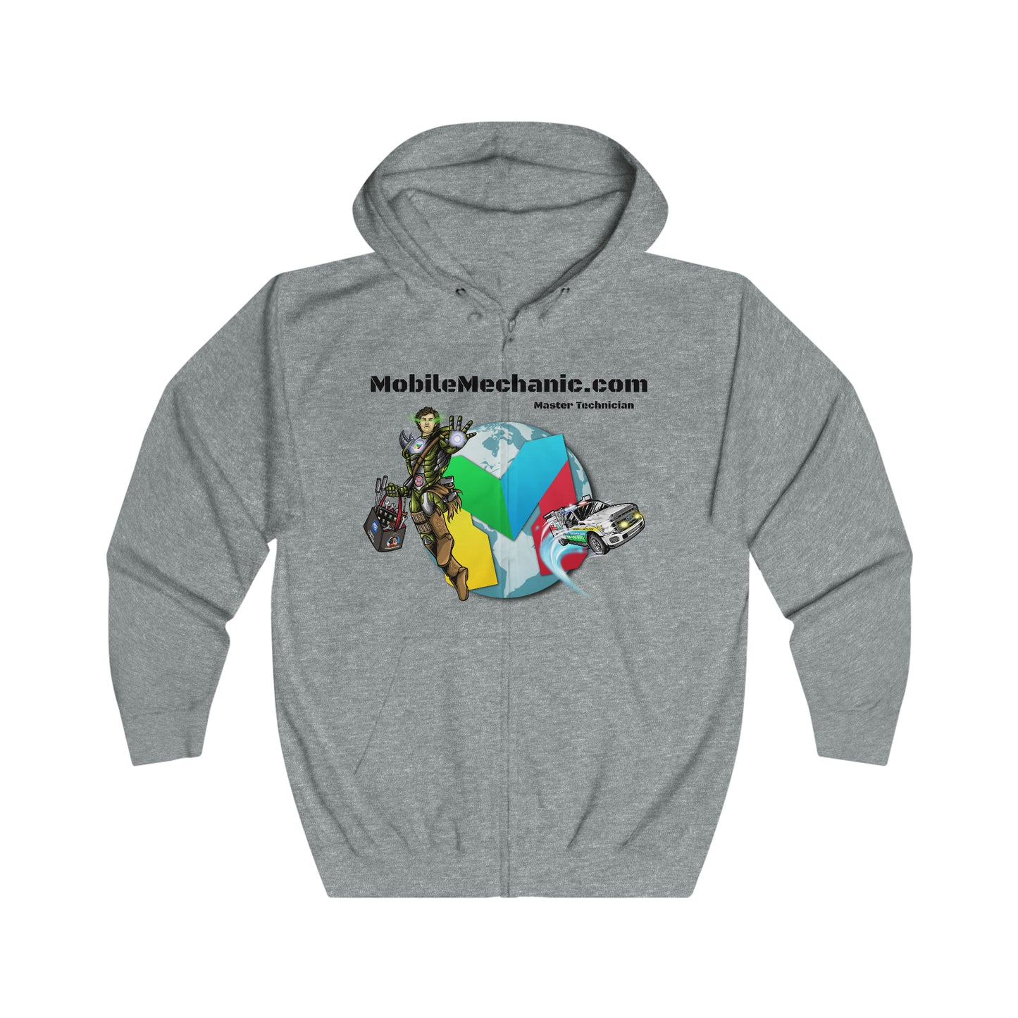 MobileMechanic.com Hoodie ASE Master Technician Light Colors -  We Come To You