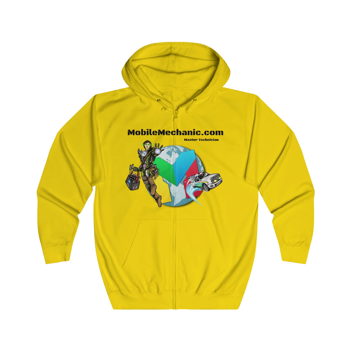 MobileMechanic.com Hoodie ASE Master Technician Light Colors -  We Come To You